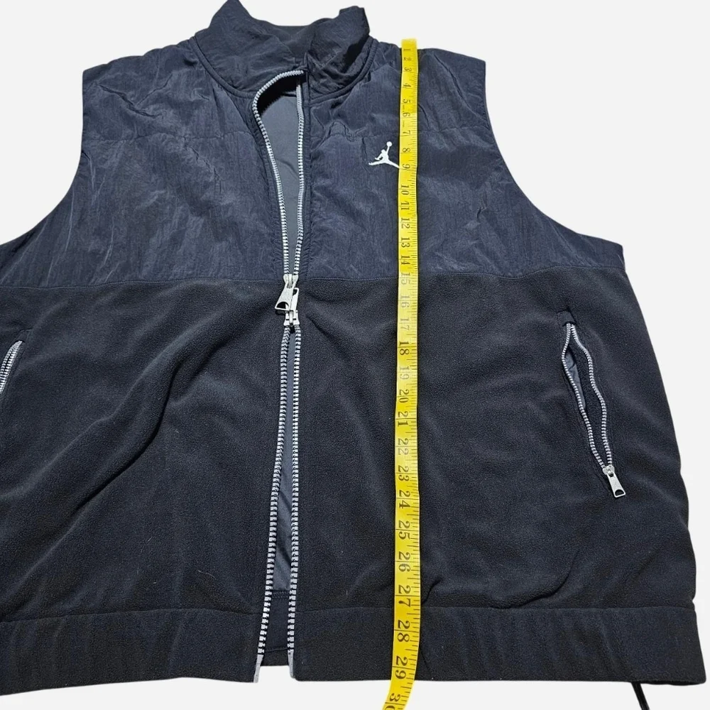 Nike Air Jordan Essentials Winter Fleece Vest Zip Black Men’s Sz L